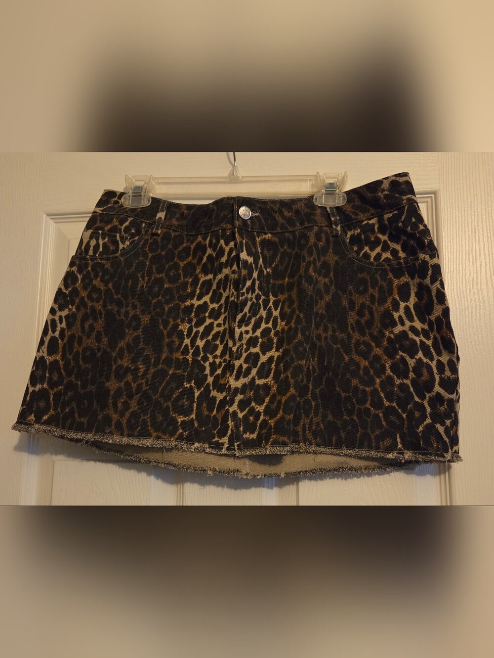 Fashion Nova Leopard Print Mini Skirt in Brown and Black
